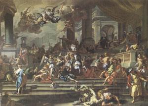 Francesco Solimena Heliodorus Chased from the Temple (mk05) France oil painting art